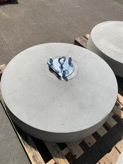 Free standing precast concrete flag pole base 