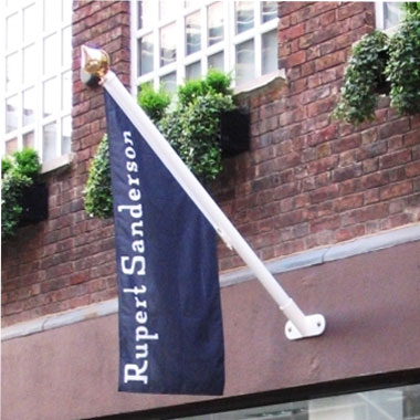 Wall mounted aluminium flag poles