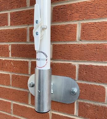 flagpole vertical wall bracket