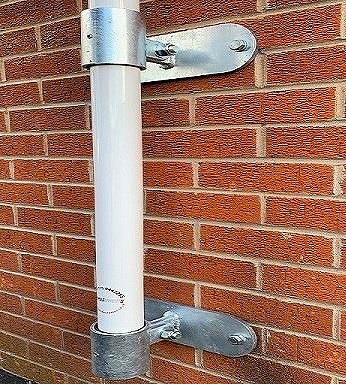 vertical wall bracket set for a flagpole