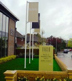 Banner Post Systems displaying banners