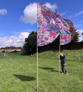 Festival_Flags_and_Flagpole
