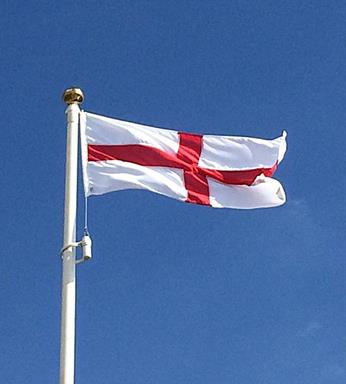 Hand sewn st george flag