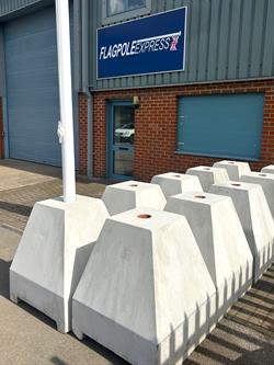 Classic precast concrete flag pole base