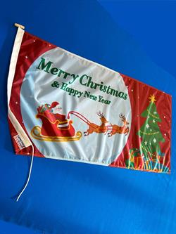 Merry Christmas & Happy New Year Flag