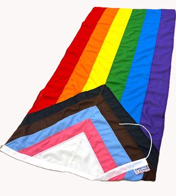 Progress pride flag hand sewn