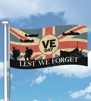 VE Day vintage Joint forces flag