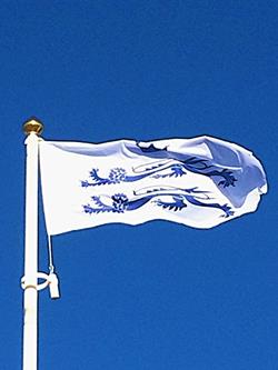 berkshire flag flying on a sunny day