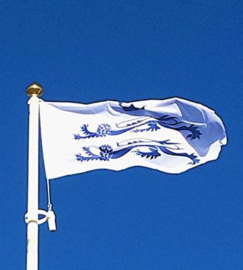 berkshire county flag flying on a sunny day