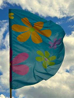 blue-festival-flag