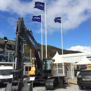 flagpoles on hire at an event