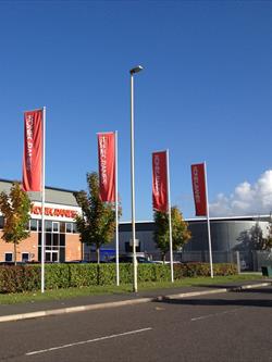 Fibreglass Flagpole with flag arm