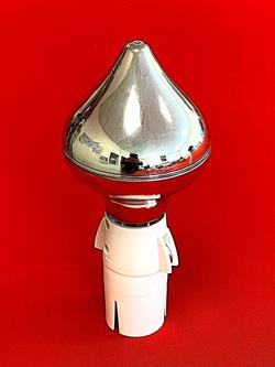 silver flagpole finial for a flagpole