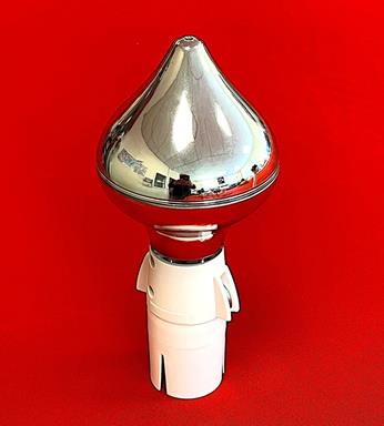 silver flagpole finial for a flagpole