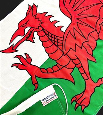 Welsh dragon flag hand sewn 