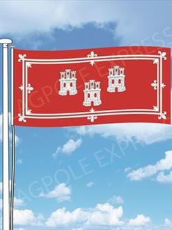 Aberdeen City flag on a flagpole