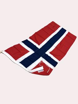 Norway flag hand sewn on flagpole