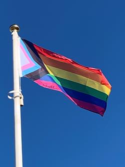 Progress pride flag hand sewn